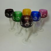 Set of six harlequin hock glasses Condition Report <a href='//www.davidduggleby.