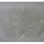 Set of six Waterford cut crystal tumblers Condition Report <a href='//www.