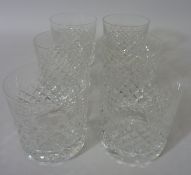 Set of six Waterford cut crystal tumblers Condition Report <a href='//www.