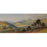 'Lakeland Scene', early 20th century watercolour signed G.