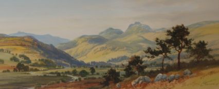 'Lakeland Scene', early 20th century watercolour signed G.