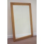 Gilt framed rectangular bevel edged mirror,