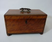 Georgian inlaid satinwood two division tea caddy W24cm Condition Report <a