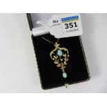 Gold-plated opal pendant necklace Condition Report <a href='//www.davidduggleby.