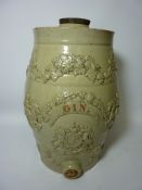 19th century stoneware 'Gin' spirit barrel ,