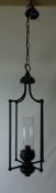 Wrought metal hanging pendant light H63cm Condition Report <a href='//www.
