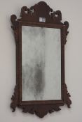 Georgian fret work mahogany framed mirror,