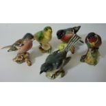 Beswick Grey Wagtail and four other Beswick birds (5) Condition Report <a