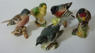 Beswick Grey Wagtail and four other Beswick birds (5) Condition Report <a