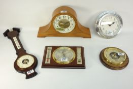 Jeweller's shop stock - London clock company mantle clock, Metamec wall clock,