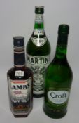 Wines & Spirits -1 x bottle Martini Extra Dry 150cl, 1 x bottle Lambs Navy Rum 70cl,