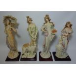 Four Capodimonte Florence figures H37cm Condition Report <a href='//www.