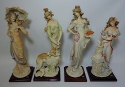 Four Capodimonte Florence figures H37cm Condition Report <a href='//www.