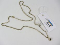 Edwardian gold chain necklace hallmarked 9ct approx 7.