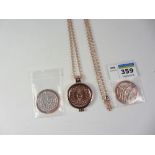 Rose gold-plated interchangeable dress pendant necklace Condition Report <a