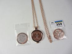 Rose gold-plated interchangeable dress pendant necklace Condition Report <a