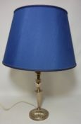 Silver-plated Barker Ellis table lamp with shade H70cm (This item is PAT tested - 5 day warranty