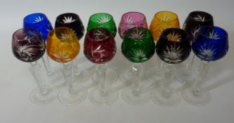 Set of twelve harlequin liqueur glasses Condition Report <a href='//www.