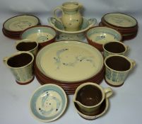 Terry Shone (Whitby) dinner and coffeeware with fish motif Condition Report <a