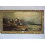 Robin Hoods Bay, late 19th century oil on canvas signed E.