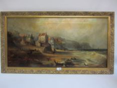 Robin Hoods Bay, late 19th century oil on canvas signed E.