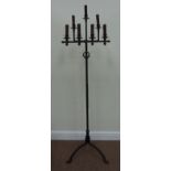 Iron seven branch candelabra H160cm Condition Report <a href='//www.