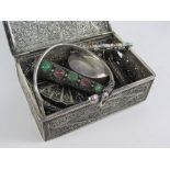 Filigree box tested to silver,