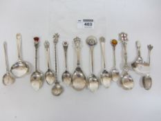 Collection of commemorative and other silver spoons including 'International Horse Show London'