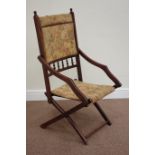 Victorian folding campaign chair,