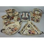 Masons 'Mandalay' teapot, Masons 'Mandarin' dishes and jugs,