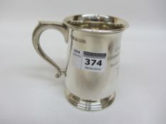 Silver presentation tankard by Mappin & Webb Sheffield 1959 6.