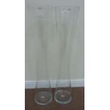 Large pair L.S.A Glass vases H100cm Condition Report <a href='//www.