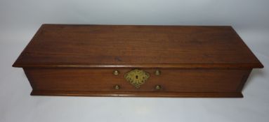 Late 19th century oak and brass bound deed box W71cm Condition Report <a