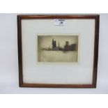 Ypres etching by Harold Mulready Stone signed in pencil titled and dated verso 10cm x 15cm