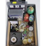 Pocket watches, jewellery stamped 925, costume jewellery, gem stones,