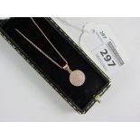 Rose gold-plated pendant necklace stamped 925 Condition Report <a href='//www.