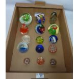 Collection of glass paperweights in one box Condition Report <a href='//www.