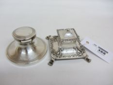 Two hallmarked silver inkstands Condition Report <a href='//www.davidduggleby.