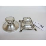 Two hallmarked silver inkstands Condition Report <a href='//www.davidduggleby.