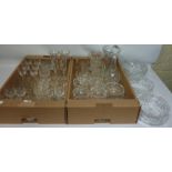 Set of six Stuart cut crystal wine glasses,