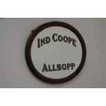 Advertising/Breweryana - original IND COOPE ALLSOPP advertising mirror W57cm Condition