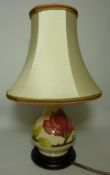 Moorcroft 'Magnolia' table lamp with shade H38cm (This item is PAT tested - 5 day warranty from