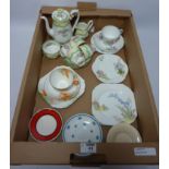 Royal Albert 'Prudence' tea set, Shelley 'Wildflowers' and 'Wisteria' trios, other Shelley plates,