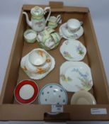 Royal Albert 'Prudence' tea set, Shelley 'Wildflowers' and 'Wisteria' trios, other Shelley plates,
