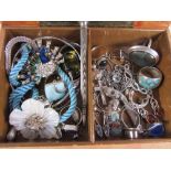 Jewellery stamped 925 and costume jewellery in one box Condition Report <a