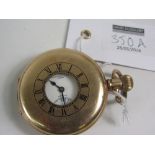 Gold-plated half hunter presentation pocket watch by Z Barraclough Leeds Condition Report