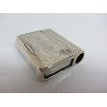 Silver vesta case by Asprey & Co Birmingham 1915 Rn 646323 approx 2.