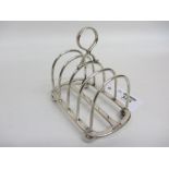 Silver toast rack by Thomas Bradbury Sheffield 1918 approx 5.