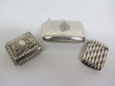 Victorian silver ring box,
