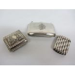 Victorian silver ring box,